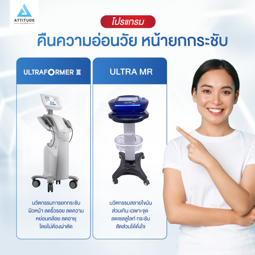 Attitude Clinic เชียงราย ยืน 1 เครื่องเลเซอร์เยอะที่สุดในเชียงราย มาตรฐานเครื่องคุณภาพ ทุกบริการ ปลอดภัย มั่นใจ ผลลัพธ์ดีที่สุด หมออยู่ทุกวัน ทำเองทุกเคส รีวิวเยอะที่สุดในเชียงราย