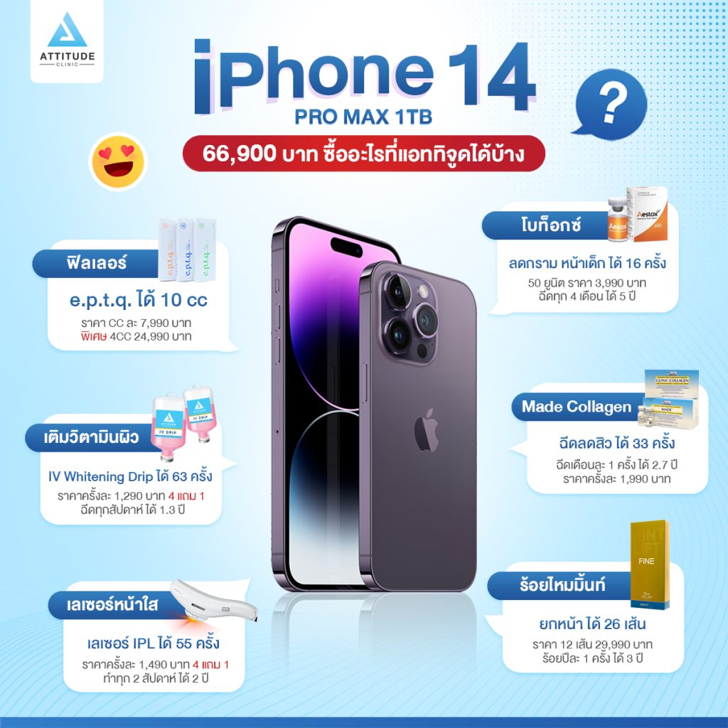 ต๊าชช! iPhone 14 Pro Max 1TB ราคา 66,900 บาท ซื้ออะไรที่แอททิจูดได้บ้าง? ไปดูกัน!
