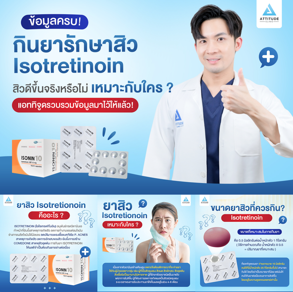 ข้อมูลครบ! อ่านก่อนกินยารักษาสิว Isotretinoin เหมาะกับใคร? ควรกินมั้ย? กินแล้วสิวหายจริงหรอ? หยุดยาแล้วสิวกลับมาจริงหรือไม่? แอททิจูดรวบรวมข้อมูลมาไว้ให้แล้ว!