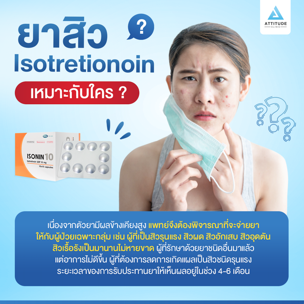 ข้อมูลครบ! อ่านก่อนกินยารักษาสิว Isotretinoin เหมาะกับใคร? ควรกินมั้ย? กินแล้วสิวหายจริงหรอ? หยุดยาแล้วสิวกลับมาจริงหรือไม่? แอททิจูดรวบรวมข้อมูลมาไว้ให้แล้ว!