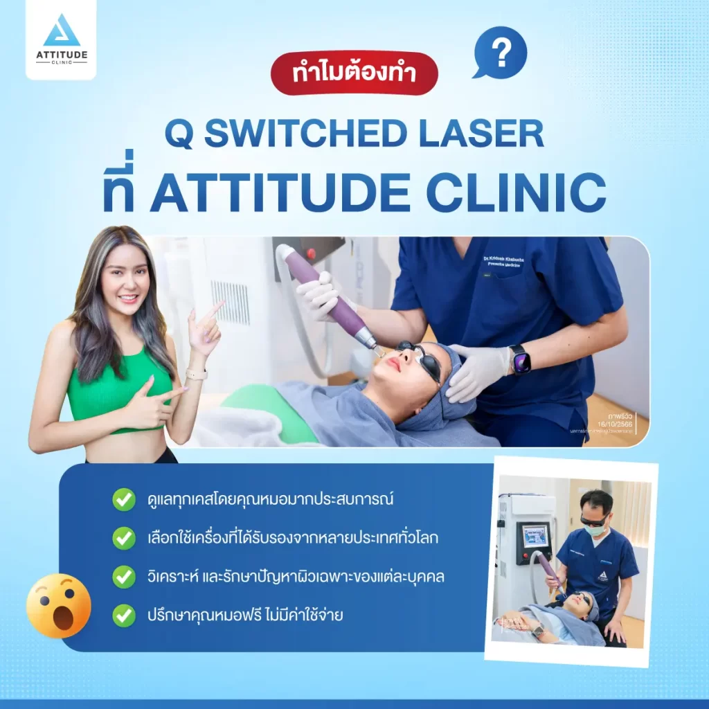 ข้อมูลครบ! Q Switched Laser พารู้จักเลเซอร์หน้าใส รักษาฝ้า กระ จุดด่างดำ ฟื้นฟูผิวให้กระจ่างใส เรียบเนียน ไร้รอยกวนใจ Yag Q Switched Laser คืออะไร? Q Switched Laser รีวิว? Q Switched Laser กี่ครั้งเห็นผล? Q Switched Laser 1 ครั้ง ราคา?