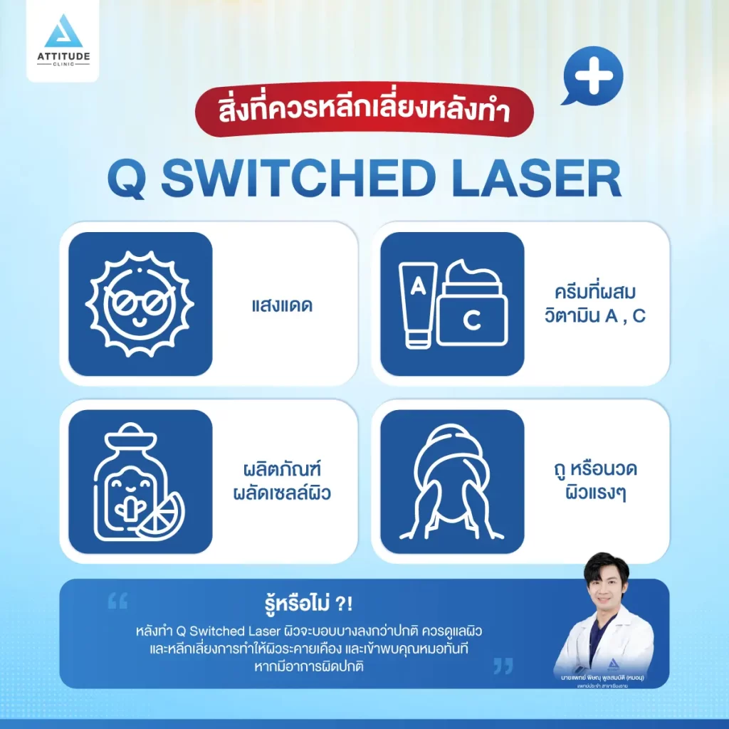 ข้อมูลครบ! Q Switched Laser พารู้จักเลเซอร์หน้าใส รักษาฝ้า กระ จุดด่างดำ ฟื้นฟูผิวให้กระจ่างใส เรียบเนียน ไร้รอยกวนใจ Yag Q Switched Laser คืออะไร? Q Switched Laser รีวิว? Q Switched Laser กี่ครั้งเห็นผล? Q Switched Laser 1 ครั้ง ราคา?