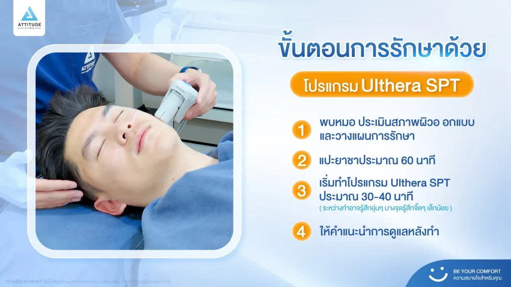 ข้อมูลครบ! Ulthera SPT ก่อนตัดสินใจทำอัลเทอร์ร่า ยกกระชับผิว ปรับรูปหน้า ลดริ้วรอย Ulthera คืออะไร? อัลเทอร์ร่า เหมาะกับใคร? ราคาทำ Ulthera 1 ครั้ง? ทํา Ulthera อยู่ได้นานแค่ไหน? Ulthera เชียงราย อัลเทอร์ร่า เชียงราย เร็วๆ นี้ที่ Attitude Clinic เชียงราย