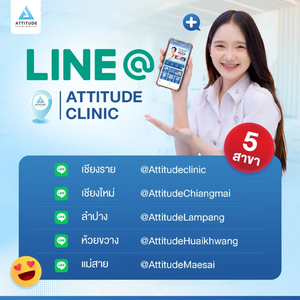 ช่องทางนัดคิวเข้ามาใช้บริการ Attitude Clinic ที่สะดวกที่สุด