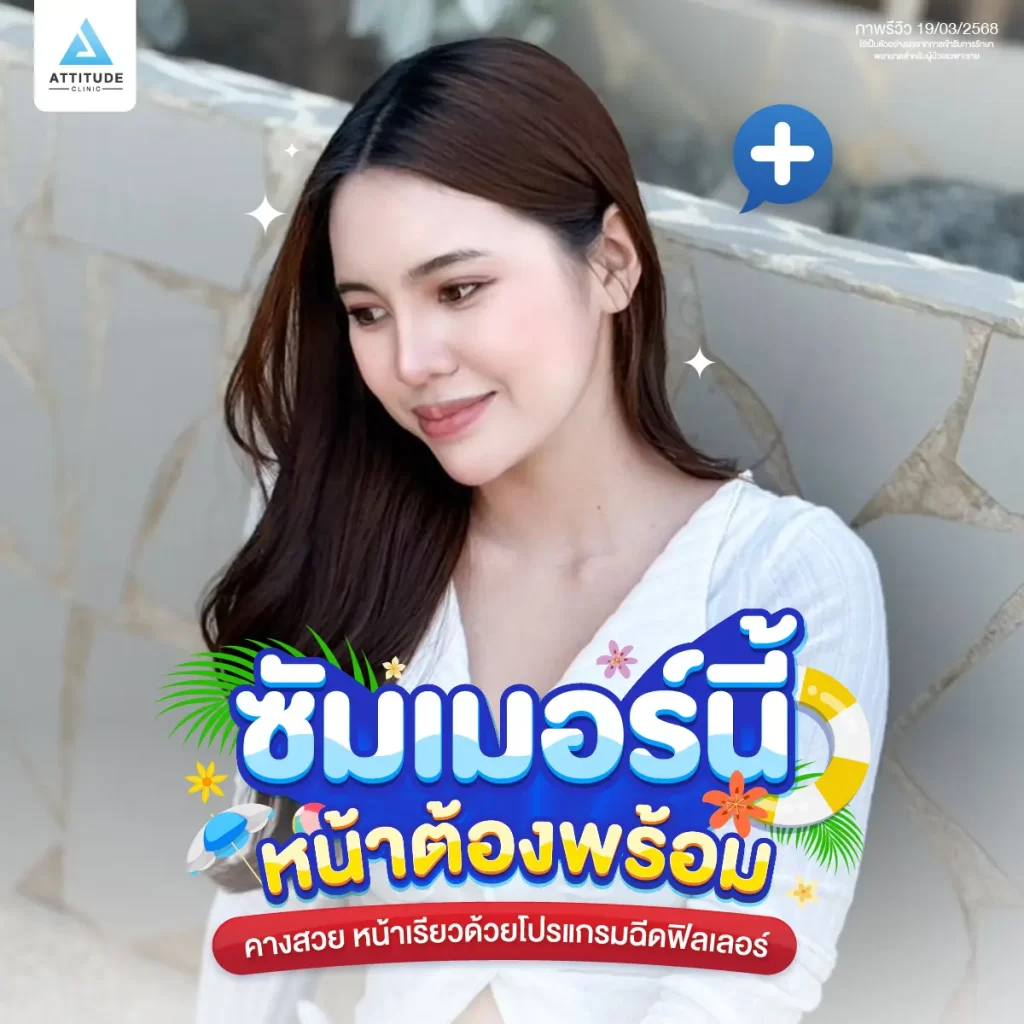 ซัมเมอร์นี้หน้าต้องพร้อม ขอเติมคาง ปรับรูปหน้าให้เรียวสวยด้วยโปรแกรมฉีดฟิลเลอร์คาง