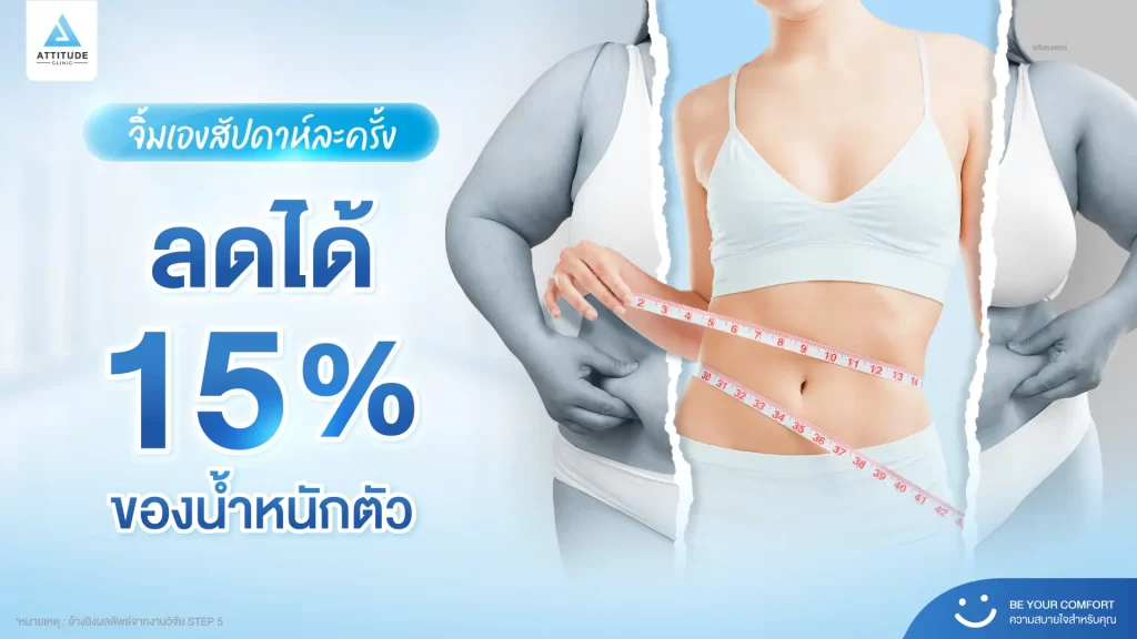 จิ้มสัปดาห์ละครั้ง+ปรับพฤติกรรมที่ใช่ ลดน้ำหนักได้ถึง 15% ของน้ำหนักตัวเดิม