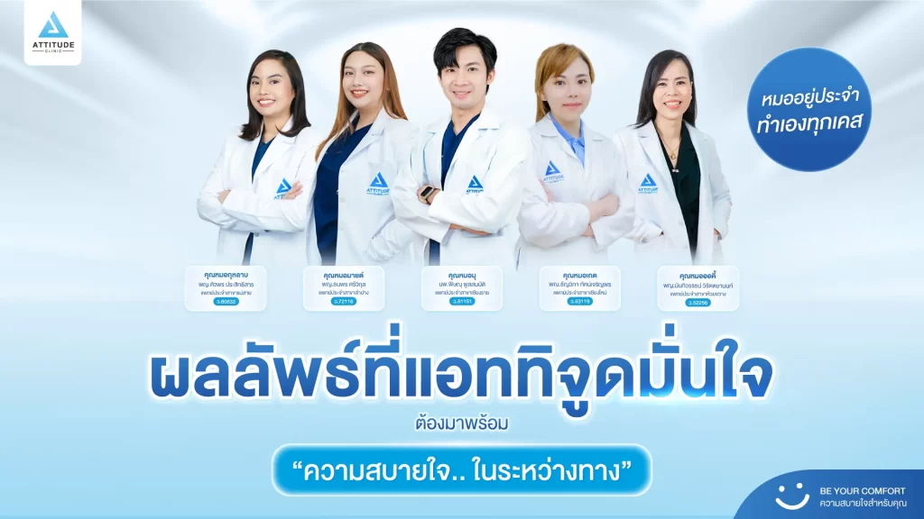 ผลลัพธ์ที่ Attitude Clinic มั่นใจ ต้องมาพร้อม “ความสบายใจ… ในระหว่างทาง”