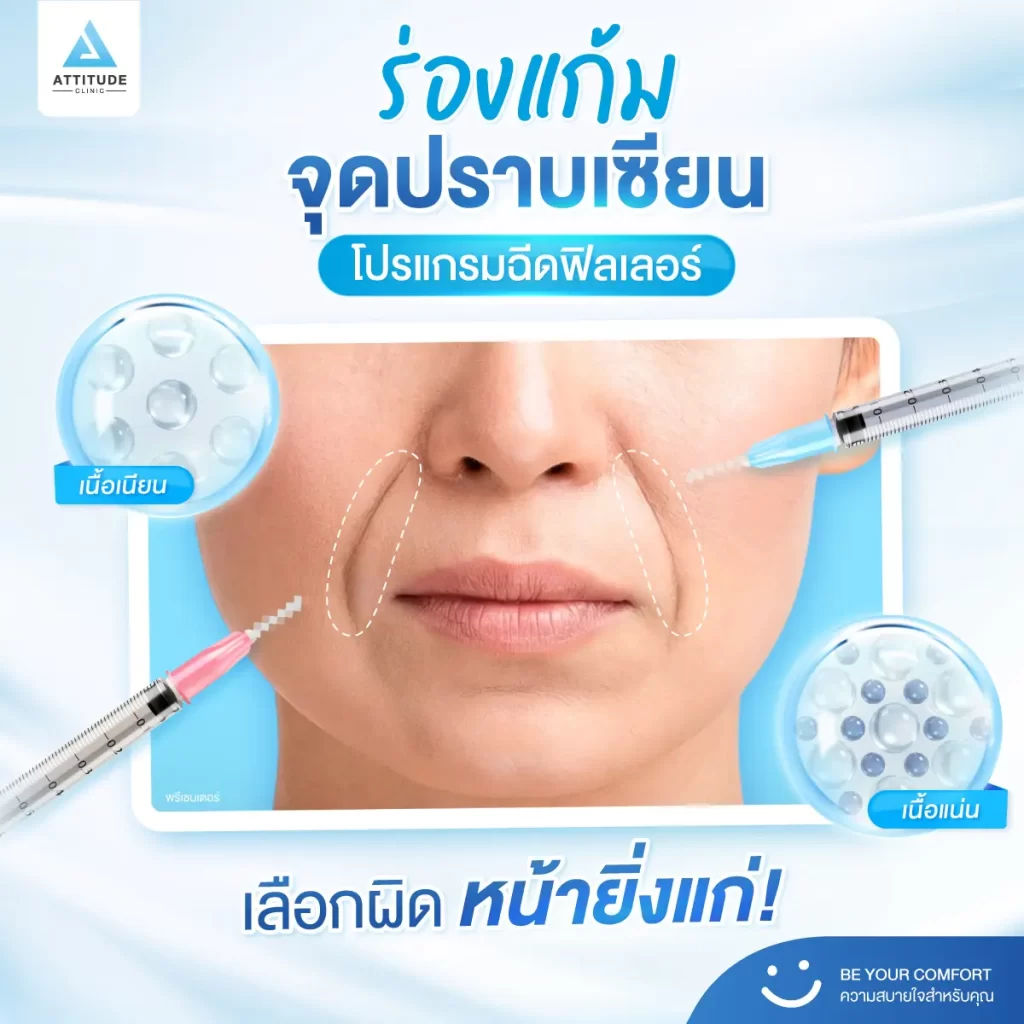 ใครๆ ก็บอกว่าร่องแก้ม คือจุดปราบเซียนของโปรแกรมฉีดฟิลเลอร์  เติมยังไงไม่ให้ล้นจนดูแก่ คำตอบอยู่ด้านล่างนี้ครับ!