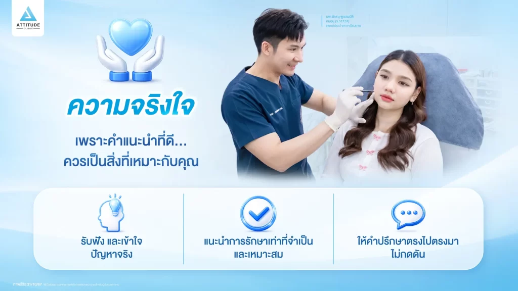 Attitude Clinic คลินิกความงามที่รู้สึกสบายใจ ให้ความสำคัญในทุกขั้นตอนของการดูแล