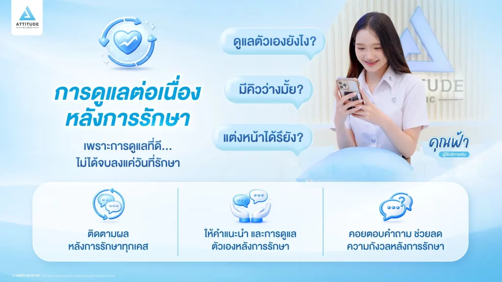 Attitude Clinic คลินิกความงามที่รู้สึกสบายใจ ให้ความสำคัญในทุกขั้นตอนของการดูแล