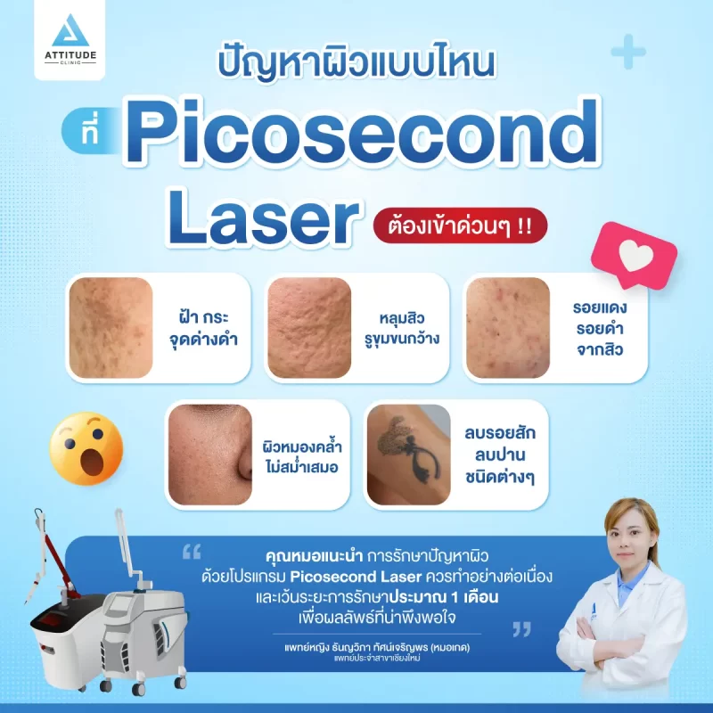 อยากผิวจึ้ง ต้องเลือกเลเซอร์ให้เหมาะกับคุณ 5 ปัญหาผิวที่ควรทำ Picosecond Laser ด่วนๆ