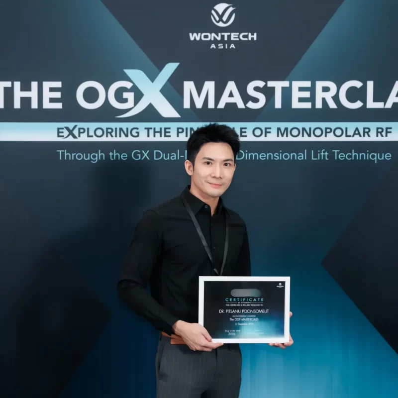 คุณหมอนุ และคุณหมอออดี้ ได้เข้าร่วมงาน OGX Masterclass ณ สถาบันโรคผิวหนังจัดโดย WonTech Asia